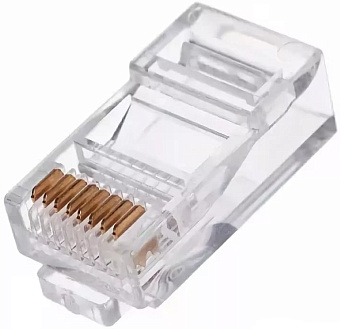 Коннектор RJ-45, кат.5 (универсальный, со сквозным отверстием)
