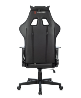 Кресло ZOMBIE GAME PENTA (эко.кожа с подголов, крест. пластик, до 120 кг) Черный/красный