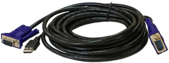 Кабель для переключателей (USB+VGA15M-->VGA15M) 3.0м  D-Link DKVM-CU3/B1A
