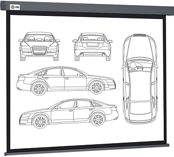 Экран для проектора Cactus 168x299см Wallscreen CS-PSW-168X299-SG 16:9 настенно-потолочный рулонный серый