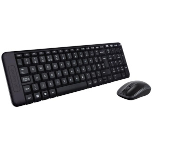 Комплект беспроводной (клавиатура+мышь) Logitech MK220 Wireless Cordless Combo USB черный