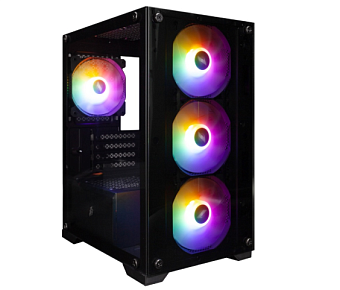 Корпус 1STPLAYER FIREBASE X2-M FRGB mATX чёрный