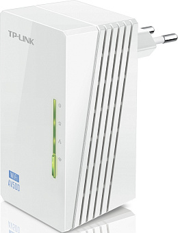 Адаптер Powerline TP-Link TL-WPA4220 AV600, Wi-Fi, 2.4ГГц, 100 Мбит/с, белый