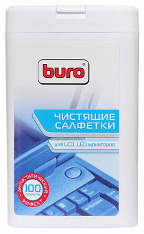Салфетки BURO BU-tft - Чистящие салфетки для ЖК-мониторов в пластиковой тубе (100шт)