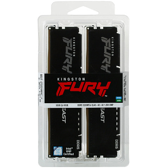 Модуль памяти DDR5 32Gb 5200MHz Kingston Fury Beast Black CL40 (Kit of 2)