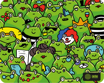 Коврик для мыши CACTUS [CS-MP-D09M] 300x250x3мм, Frogs