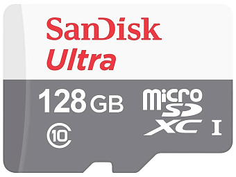 Карта памяти microSD 128Gb SanDisk Ultra Light  microSDXC CLASS 10 UHS-I