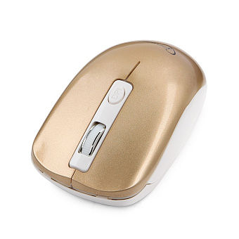 Мышь беспроводная Gembird MUSW-400-G Wireless soft touch розовый/золотой