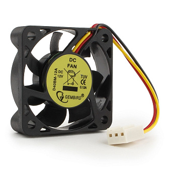 Вентилятор для корпуса 40mm Gembird D40BM-12A (3pin, 40x40x10мм, 30дБ, 4000об/мин, подшипник)