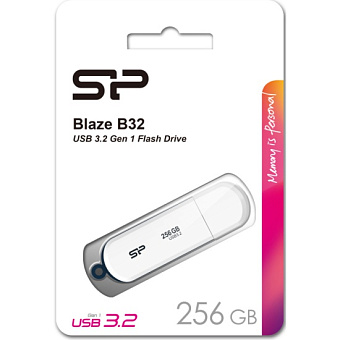 Флешка 256Gb Silicon Power Blaze B32 USB 3.2 white