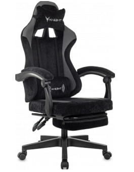 Кресло Knight Custom/F черный/серый крестов. пластик подст.для ног