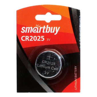 Элемент питания CR2025, 3V, 1шт, Smartbuy Lithium Battery BL5