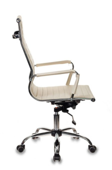 Кресло Бюрократ CH-883 (эко.кожа, крест. металл хром, до 120 кг) Слоновая кость