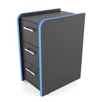 Тумба MaDXRacer COMFORT GTB черный, кромка синяя