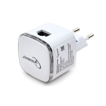 Ретранслятор Wi-Fi сигнала Gembird WNP-RP-004 2.4 ГГц, 300 Мбит, белый