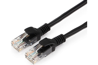 Кабель патч-корд .Patch cord кат.5e 10.0м, Cablexpert, многожильный, чёрный