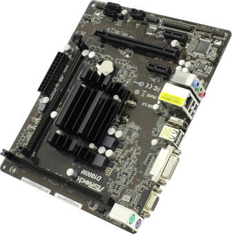 Материнская плата + процессор ASRock D1800M Cel J1800(2.41) 2*DDR3 1*PCI-Ex16 2*PCI-Ex1 2*SATA VGA D