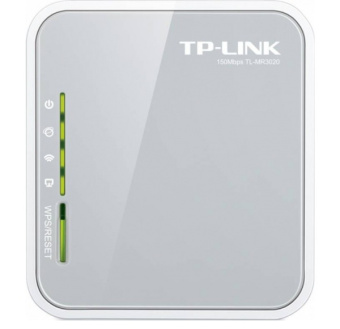 Wi-Fi роутер TP-Link TL-MR3020 N300, 2.4 ГГц, 100 Мбит/с, USB, белый