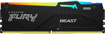 Модуль памяти DDR5 16Gb 5200MHz Kingston FURY Beast Black RGB XMP