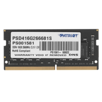 Модуль памяти SODIMM DDR4 16Gb PC4-21300 2666MHz Patriot
