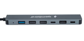 Разветвитель USB-C - 4-in-1-multi-port, Gembird UHB-C445 17 см, алюминий