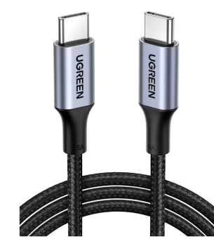 Кабель USB-C < - > USB-C, 0.5м, UGREEN US316 черный
