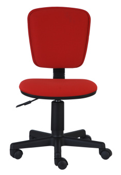 Кресло Бюрократ CH-204NX (ткань, без мех. качания, крест. пластик, до 100 кг) Красный
