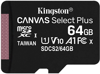 Карта памяти microSD 64Gb Kingston microSDXC Class 10 UHS, без SD адаптера