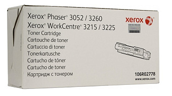 Картридж лазерный XEROX 106R02778 для Phaser 3052/3260, WC 3215/3225, 3000 стр, черный