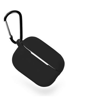 Чехол для наушников Apple Airpods Pro 3 - Gurdini soft touch c карабином, черный