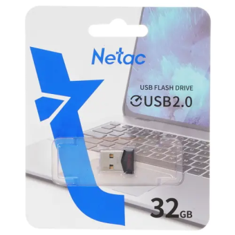 Флешка 32Gb Netac UM81 USB2.0 Ultra compact, черный