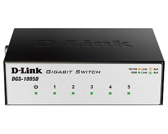 Коммутатор 5 port D-Link DGS-1005D 1000 Мбит/сек