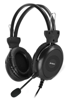 Наушники проводные A4Tech HU-30 (микрофон, 20 - 20 000 Гц, 102 дБ, 2.0м, USB) черный