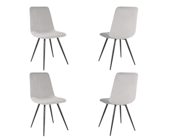 Кресло Бюрократ CH-K6_4 комплект 4шт св.серый Holland 09 металл черный на ножках