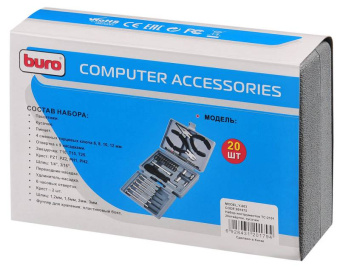 Набор инструментов Buro TC-2101 (25 предметов) в жестком кейсе