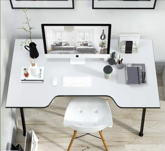 Стол компьютерный MaDXRacer STALKER GTS13 "1350х820х760" белый/черный