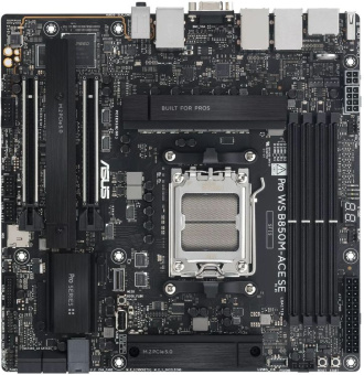 Материнская плата Socket AM5 ASUS PRO WS B850M-ACE SE (B850) 4*DDR5 HDMI DP VGA mATX