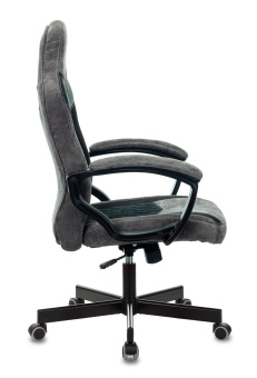 Кресло Zombie VIKING 6 KNIGHT Fabric (ткань, мех. качания, крест. металл, до 120 кг) Черный