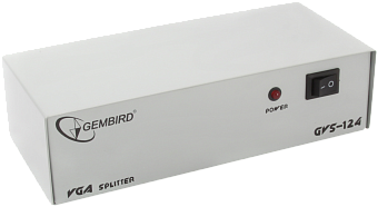 Разветвитель видеосигнала 4 port VGA (1in-->4out, 1440x1280, блок питания) Gembird GVS-124