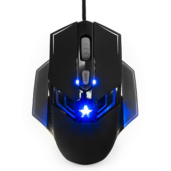 Мышь проводная Гарнизон GM-750G 1600dpi  USB Black