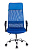 Кресло Бюрократ KB-6N (сетка/ткань, пружинно-винтовой мех. качания, крест. металл хром, до 120 кг) Синий