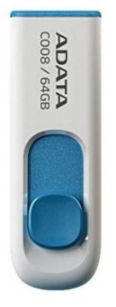 Флешка 64Gb ADATA [C008] white-blue USB