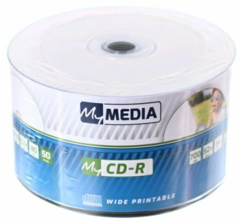 Диск CD-R 700 Mb MyMedia 52x Pack wrap (50шт.) Printable