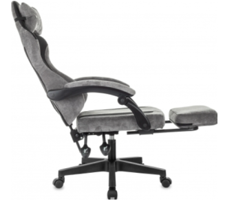 Кресло Knight Custom/F серый/черный крестов. пластик подст.для ног