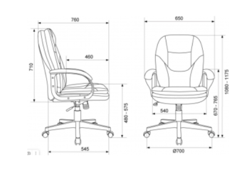 Кресло Бюрократ CH-668 темно-серый Holland 18 крестов. пластик