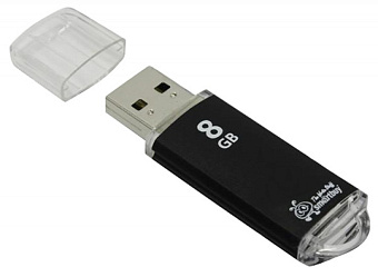Флешка 8Gb SmartBuy V-Cut USB Black