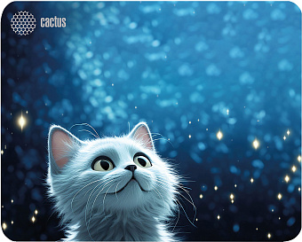 Коврик для мыши CACTUS [CS-MP-D11M] 300x250x3мм, White Cat