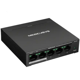 Коммутатор 5 port Mercusys MS105GP 1000 Мбит/сек 4*PoE