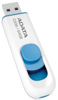 Флешка 64Gb ADATA [C008] белый-синий USB