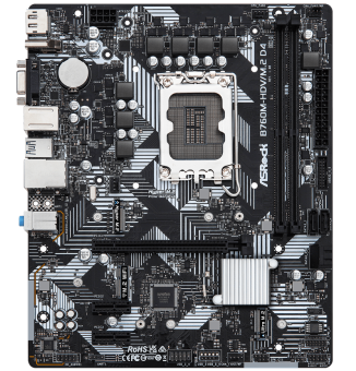 Материнская плата Socket-1700 ASRock B760M-HDV/M.2 D4 (B760) 2*DDR4 HDMI DP mATX